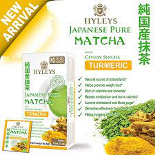 HYLEYS WELLNESS TEA MATCHA & TURMERIC 1.32oz X 25pc X 12/CS